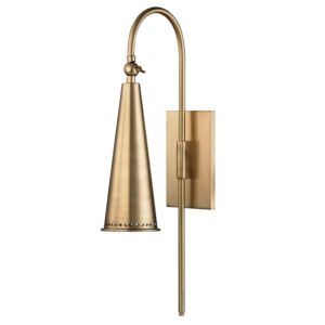 Hudson Valley Alva 21 Inch Wall Sconce in Aged Brass
