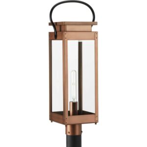 Union Square 1-Light Outdoor Post Lantern in Antique Copper (Painted)