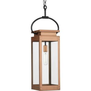 Union Square 1-Light Outdoor Hanging Wall Lantern in Antique Copper (Painted)
