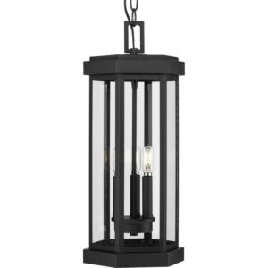 Ramsey 3-Light Outdoor Hanging Lantern in Black