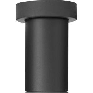 3In Cylinders 1-Light LED Ceiling Mount in Black