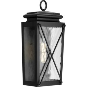 Wakeford 1-Light Outdoor Wall Lantern in Black