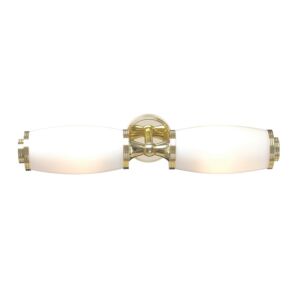 Eliot 2-Light LED Bathroom Vanity Light Light in Polished Brass