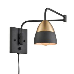 Milla 1-Light Wall Sconce in Charcoal Black