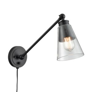 Albany 1-Light Wall Sconce in Matte Black