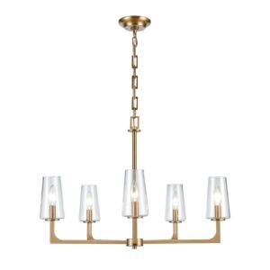 Fitzroy 5-Light Chandelier in Lacquered Brass
