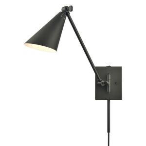Whitmire 1-Light Wall Sconce in Matte Black