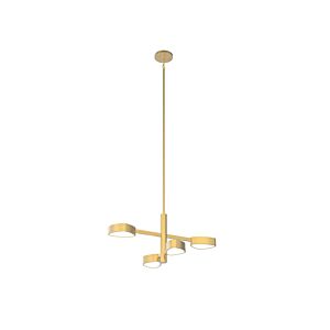 Northen Marches 4-Light Pendant in Brass