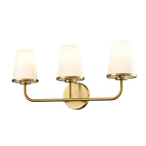 DVI Kanata 3-Light Bathroom Vanity Light in Brass