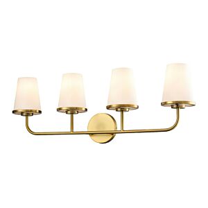 Kanata 4-Light Bathroom Vanity Light in Brass