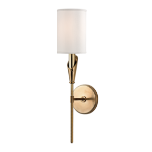 Hudson Valley Tate 20 Inch Wall Sconce in Aged Brass