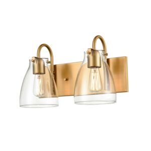 DVI Emma 2-Light Bathroom Vanity Light in Brass