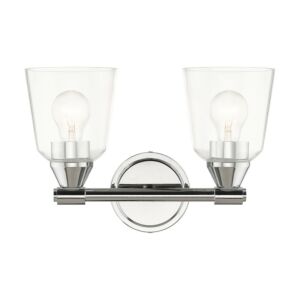 Catania 2-Light Bathroom Vanity Sconce in Polished Chrome