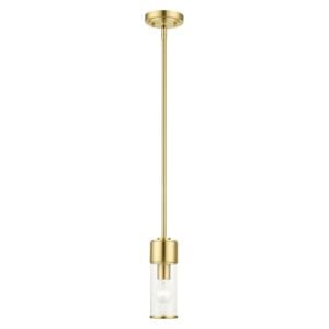 Quincy 1-Light Mini Pendant in Satin Brass