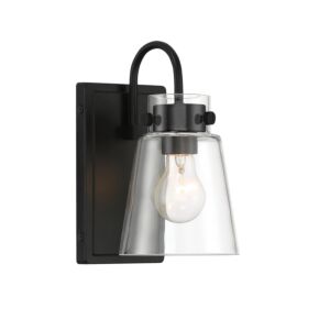 Inwood 1-Light Wall Sconce in Matte Black