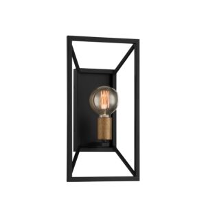 Within 1-Light Wall Sconce in Matte Black