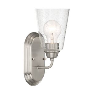 Zane 1-Light Wall Sconce in Brushed Nickel