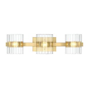 Aries 3-Light Bathroom Vanity Light in Brushed Gold
