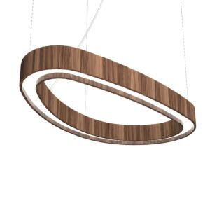 Organic LED Pendant in American Walnut