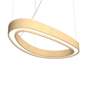 Organic LED Pendant in Maple
