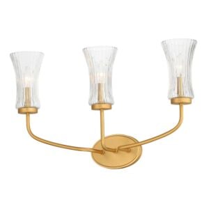 Camelot 3-Light Wall Sconce in Natural Aged Brass