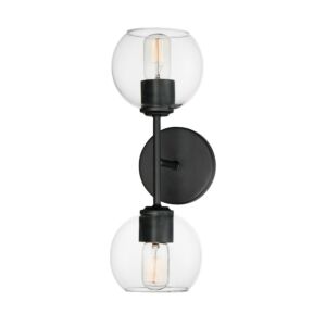 Knox 2-Light Wall Sconce in Black