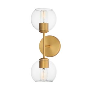 Knox 2-Light Wall Sconce in Natural Aged Brass
