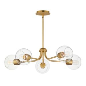 Knox 5-Light Chandelier in Natural Aged Brass