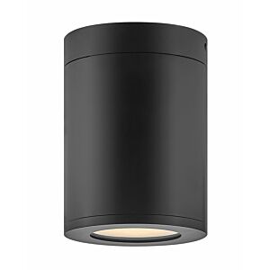 Hinkley Silo 1-Light Flush Mount Outdoor Ceiling Light In Black