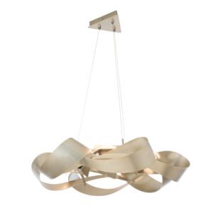 Hubbardton Forge 39 Inch Flux Large LED Pendant in Soft Gold