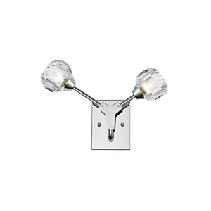 Zayne 2-Light Wall Sconce in Chrome and Clear