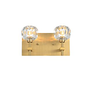 Graham 2-Light Wall Sconce in Gold and Clear