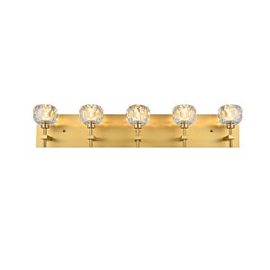 Graham 5-Light Wall Sconce in Gold and Clear