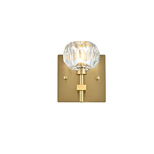 Graham 1-Light Wall Sconce in Gold and Clear