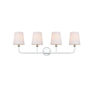 Colson 4-Light Bathroom Vanity Light Sconce in Chrome and Clear