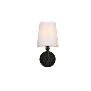 Colson 1-Light Bathroom Vanity Light Sconce in Black and Clear