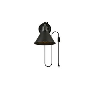 Blaise 1-Light Wall Sconce in Black