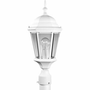 Welbourne 1-Light Post Lantern in Textured White