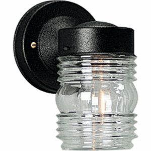Utility Lantern 1-Light Wall Lantern in Black