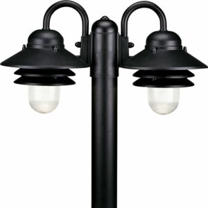 Newport 2-Light Post Lantern in Textured Black