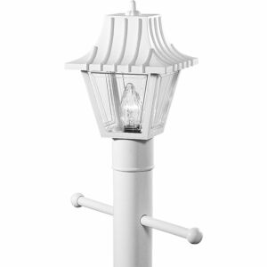 Mansard 1-Light Post Lantern in White