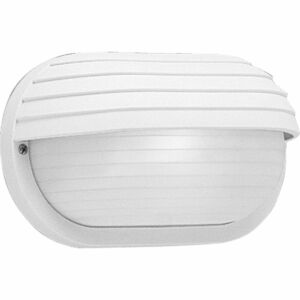 Polycarbonate Outdoor 1-Light Wall Lantern in White