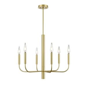 Olivia 6-Light Chandelier in Multiple Finishes and Painted Satin Brass