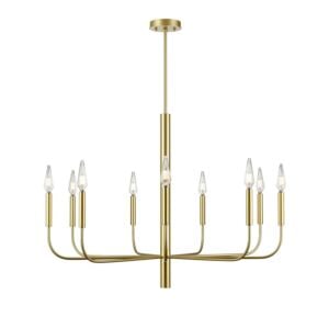 DVI Olivia 9-Light Chandelier in Multiple Finishes and Painted Satin Brass