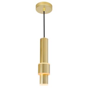 Lena 1-Light LED Mini Pendant in Satin Gold