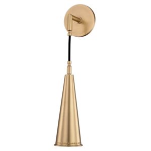 Hudson Valley Alva 11 Inch Wall Sconce in Aged Brass