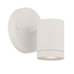 Integrated LED 1-Light Textured White Wall Light