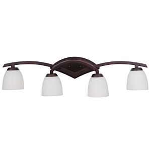 Craftmade Viewpoint 4 Light 35 Inch Bathroom Vanity Light in Oiled Bronze Gilded