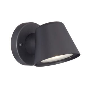 Integrated LED 1-Light Matte Black Wall Light