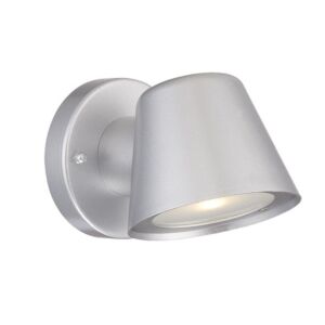 Integrated LED 1-Light Brushed Silver Wall Light